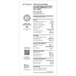 Fisherbrand 11mm Aluminum Crimp Seal, Silver, Center Hole, Assembled Septum Silver, Red, Red-Orange, Transparent | Buy Online | Fisher Scientific